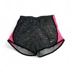 Nike Tempo Girls Dri fit Mid Rise Lined cheetah print running shorts XL